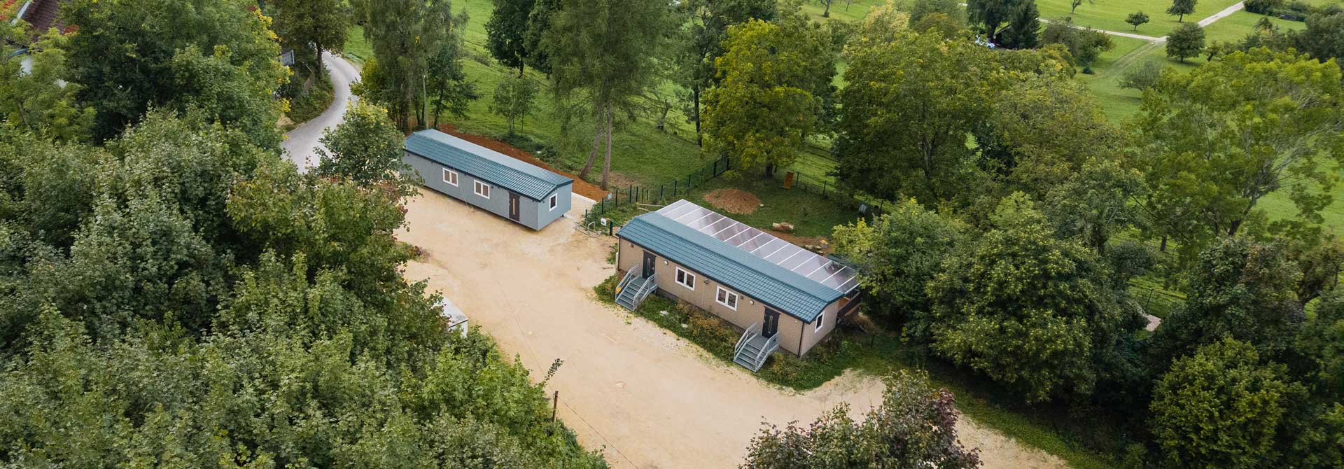 Luftbildaufnahme vom Kindergarten Bergwichtel