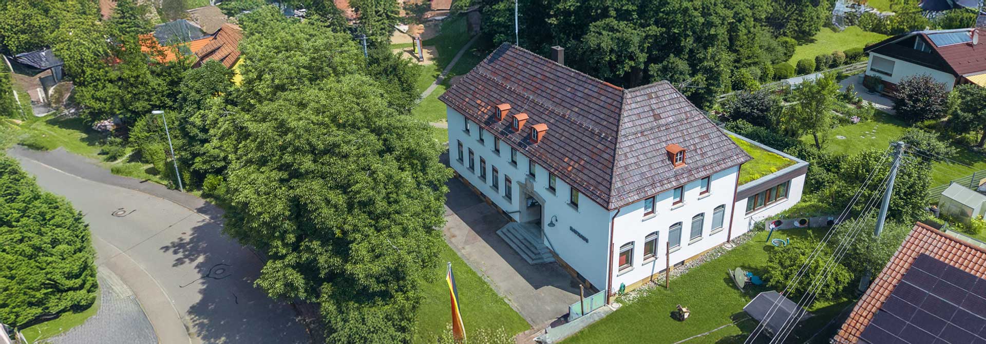 Luftbildaufnahme vom Schneckenhaus