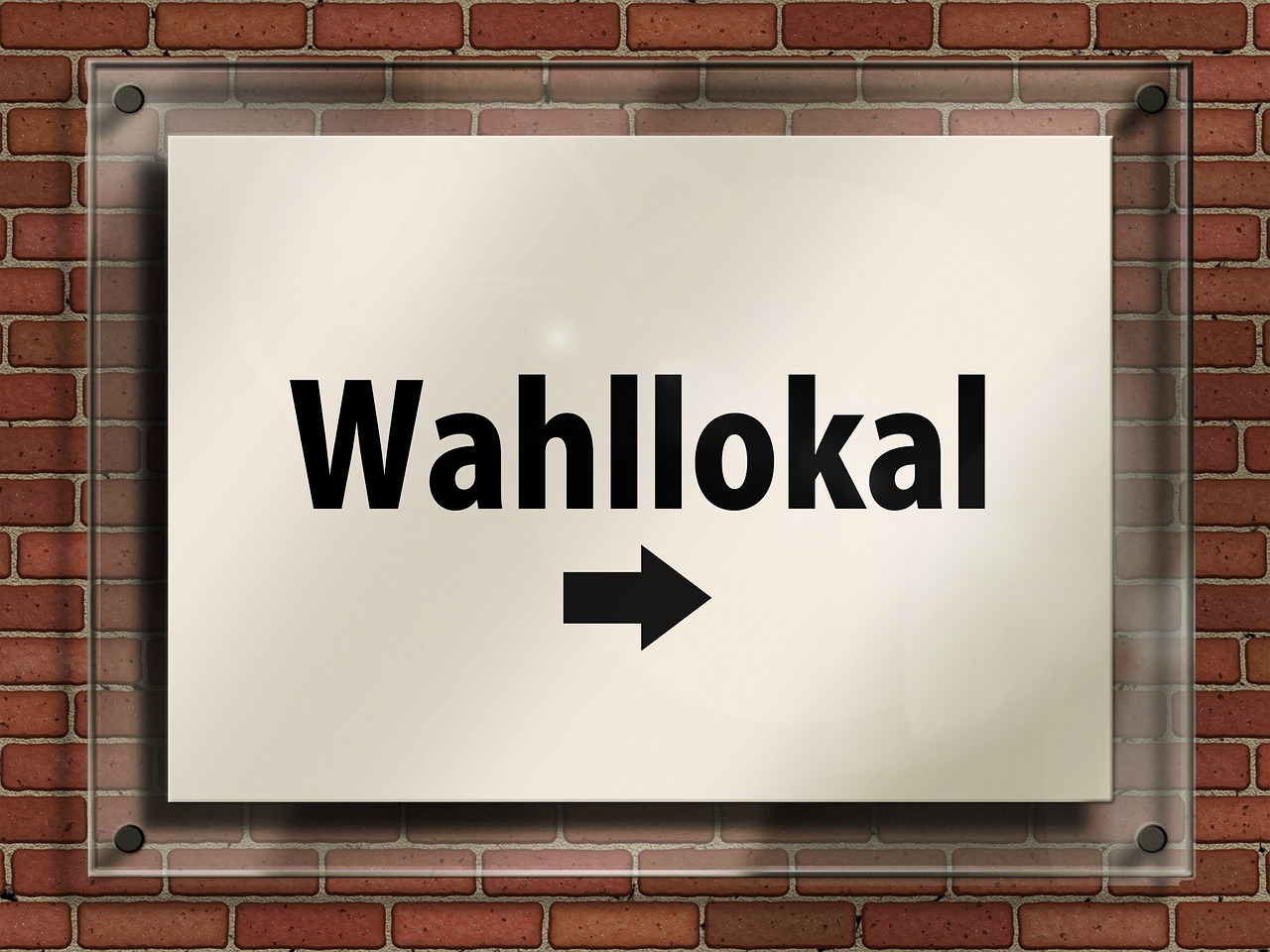 Wahllokal Schild
