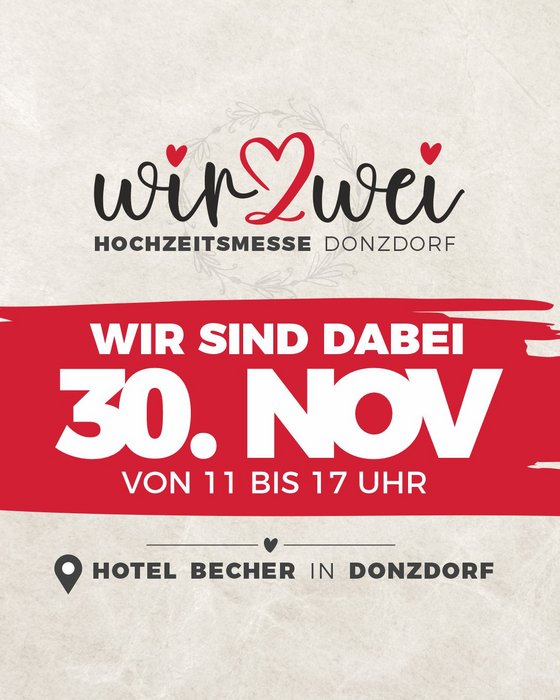 Flyer Hochzeitsmesse am 30.11.2025